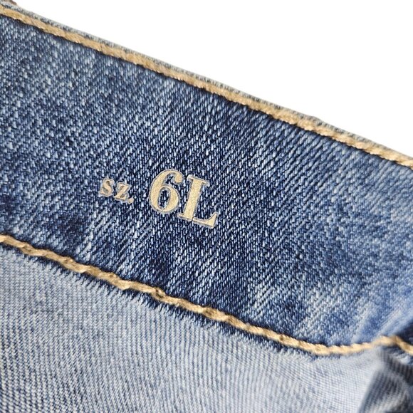 White House Black Market Jeans The Skinny Ankle Stretch Mid Rise Blue‎ Size 6L - Picture 9 of 13